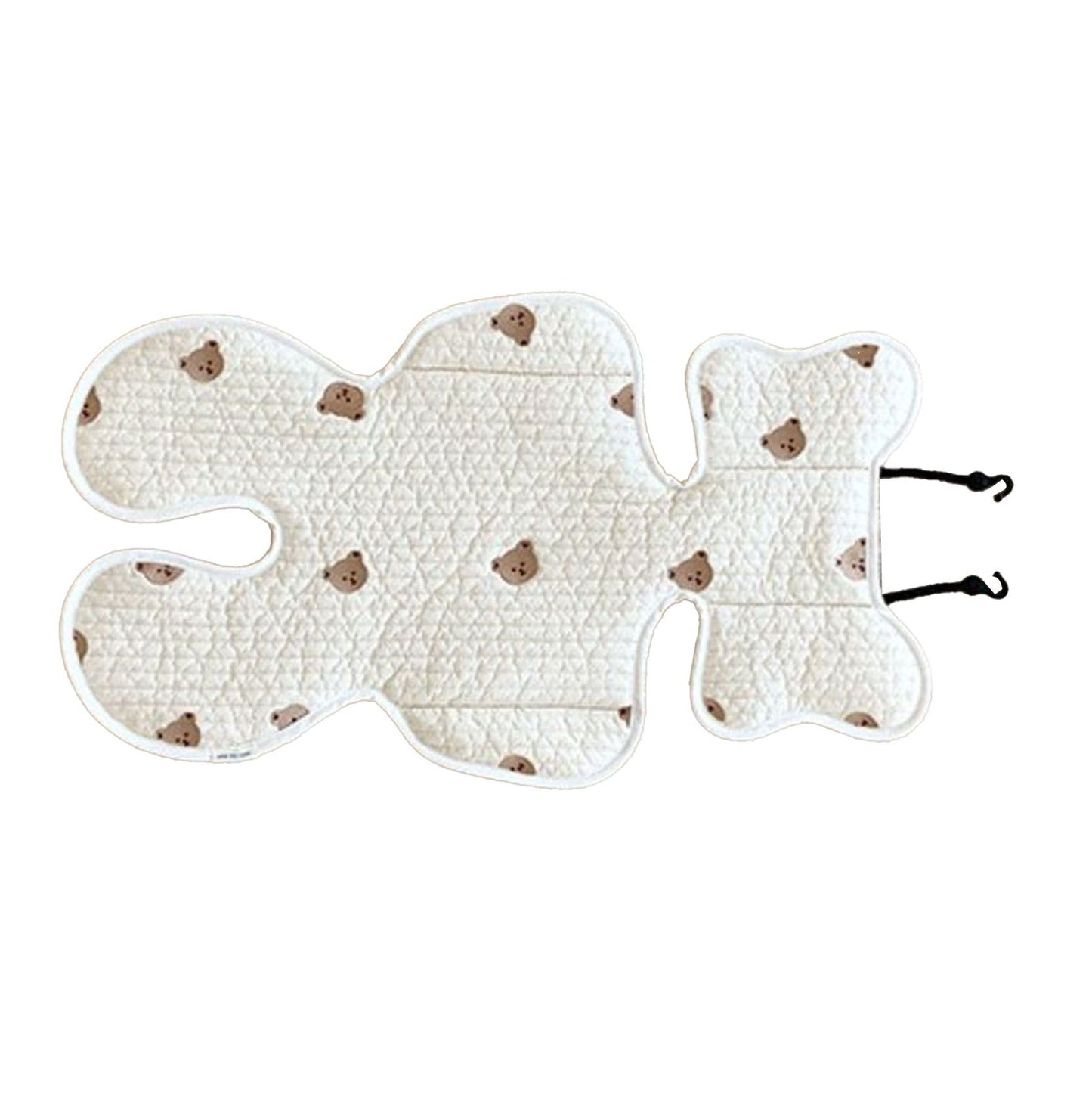 Soft Baby Stroller Seat Cushion Breathable Pure Cotton Infant Car Seat Head Neck Body Support Thin Style Bear V1294-YM0521-3117230077511