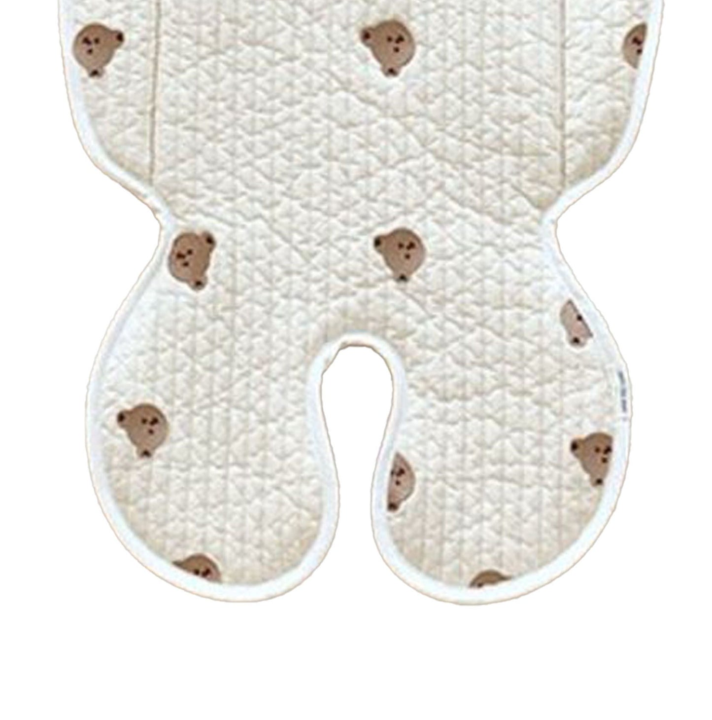 Soft Baby Stroller Seat Cushion Breathable Pure Cotton Infant Car Seat Head Neck Body Support Thin Style Bear V1294-YM0521-3117230077511