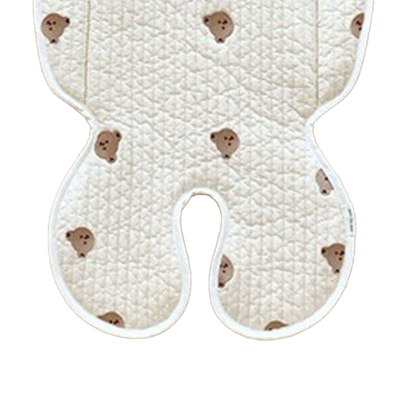 Soft Baby Stroller Seat Cushion Breathable Pure Cotton Infant Car Seat Head Neck Body Support Thin Style Bear V1294-YM0521-3117230077511