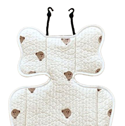 Soft Baby Stroller Seat Cushion Breathable Pure Cotton Infant Car Seat Head Neck Body Support Thin Style Bear V1294-YM0521-3117230077511