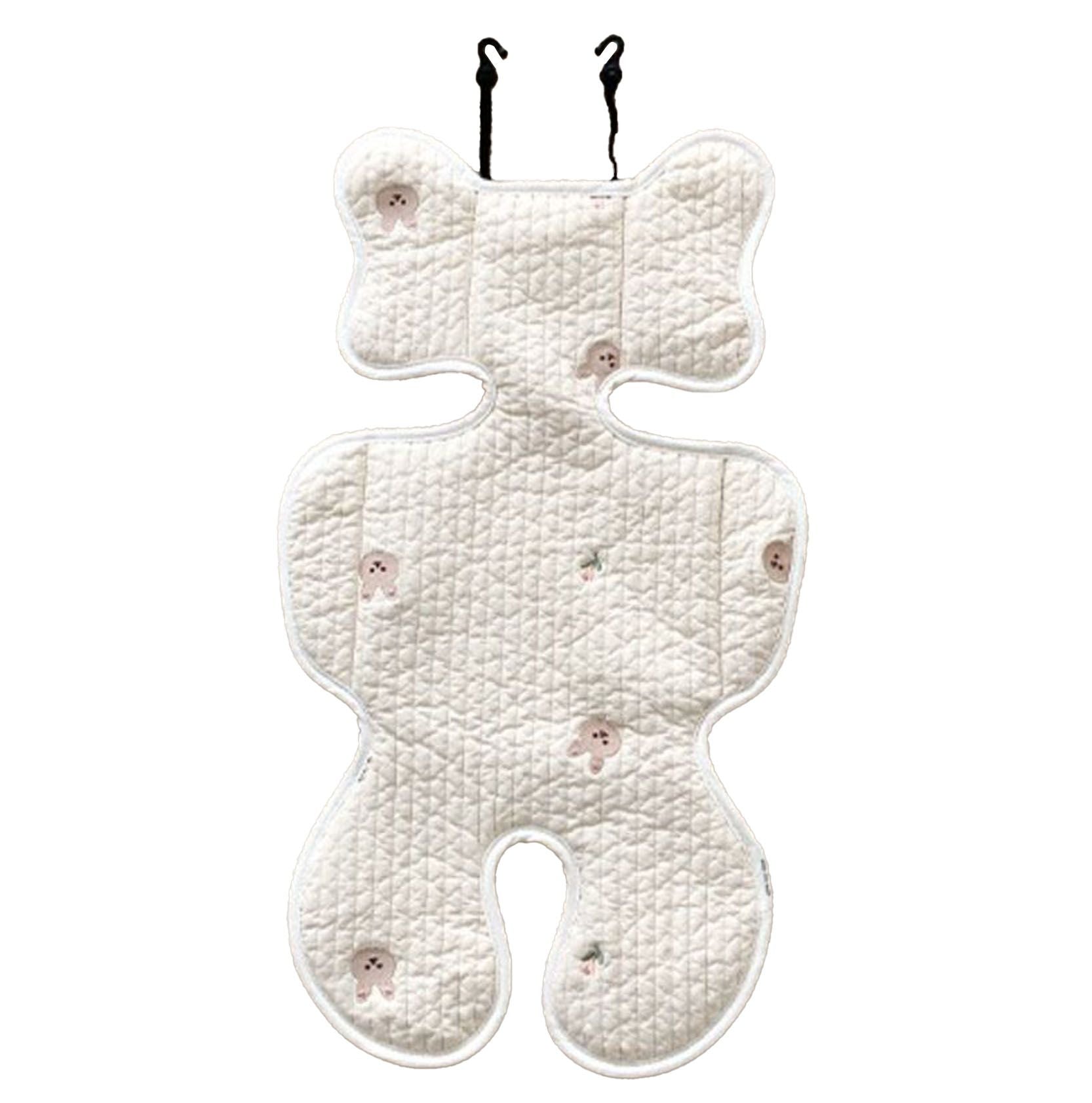 Soft Baby Stroller Seat Cushion Breathable Pure Cotton Infant Car Seat Head Neck Body Support Thin Style V1294-YM0521-3117230077514