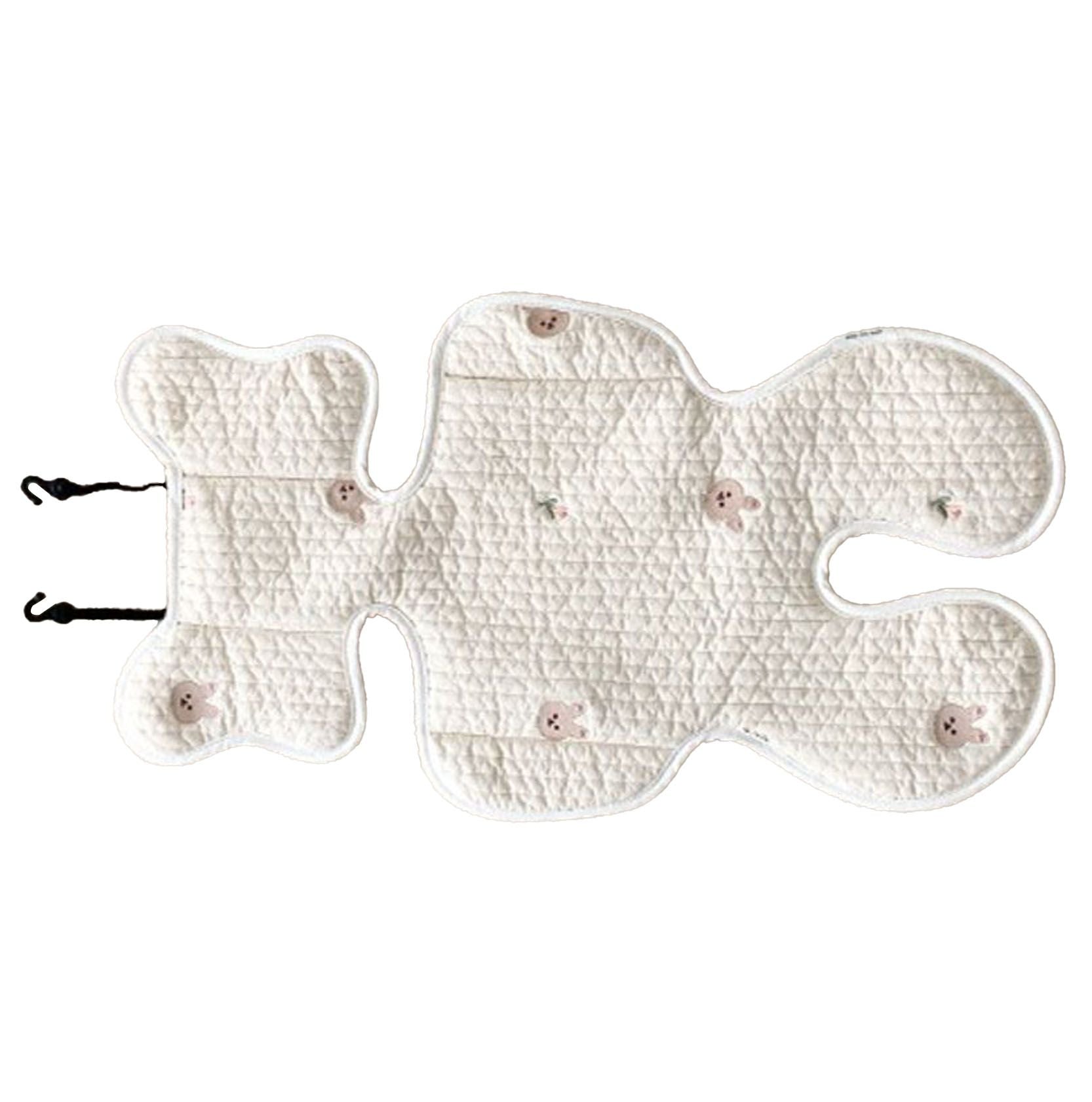Soft Baby Stroller Seat Cushion Breathable Pure Cotton Infant Car Seat Head Neck Body Support Thin Style V1294-YM0521-3117230077514