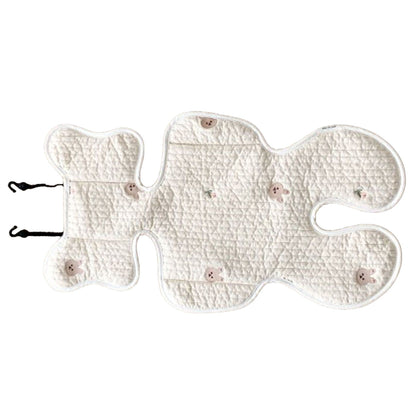 Soft Baby Stroller Seat Cushion Breathable Pure Cotton Infant Car Seat Head Neck Body Support Thin Style V1294-YM0521-3117230077514