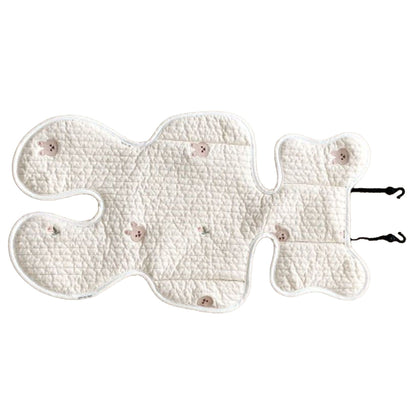 Soft Baby Stroller Seat Cushion Breathable Pure Cotton Infant Car Seat Head Neck Body Support Thin Style V1294-YM0521-3117230077514