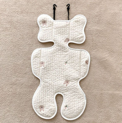 Soft Baby Stroller Seat Cushion Breathable Pure Cotton Infant Car Seat Head Neck Body Support Thin Style V1294-YM0521-3117230077514