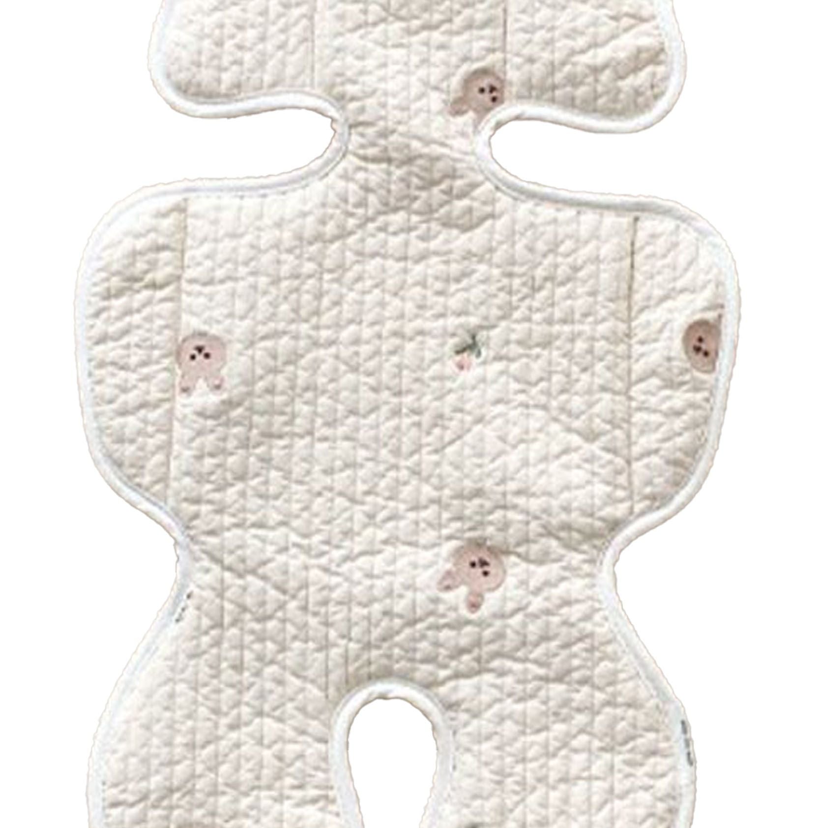 Soft Baby Stroller Seat Cushion Breathable Pure Cotton Infant Car Seat Head Neck Body Support Thin Style V1294-YM0521-3117230077514