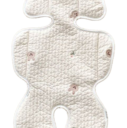 Soft Baby Stroller Seat Cushion Breathable Pure Cotton Infant Car Seat Head Neck Body Support Thin Style V1294-YM0521-3117230077514