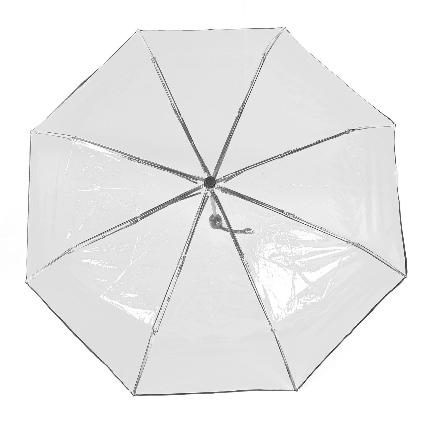Compact Umbrella Black Transparent Automatic Design Sturdy Structure Travel Umbrella for Backpack Outing V1294-YM0521-3117230078211