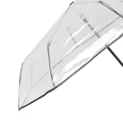 Compact Umbrella Black Transparent Automatic Design Sturdy Structure Travel Umbrella for Backpack Outing V1294-YM0521-3117230078211