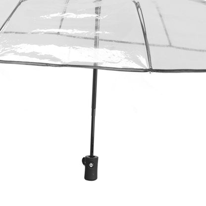 Compact Umbrella Black Transparent Automatic Design Sturdy Structure Travel Umbrella for Backpack Outing V1294-YM0521-3117230078211
