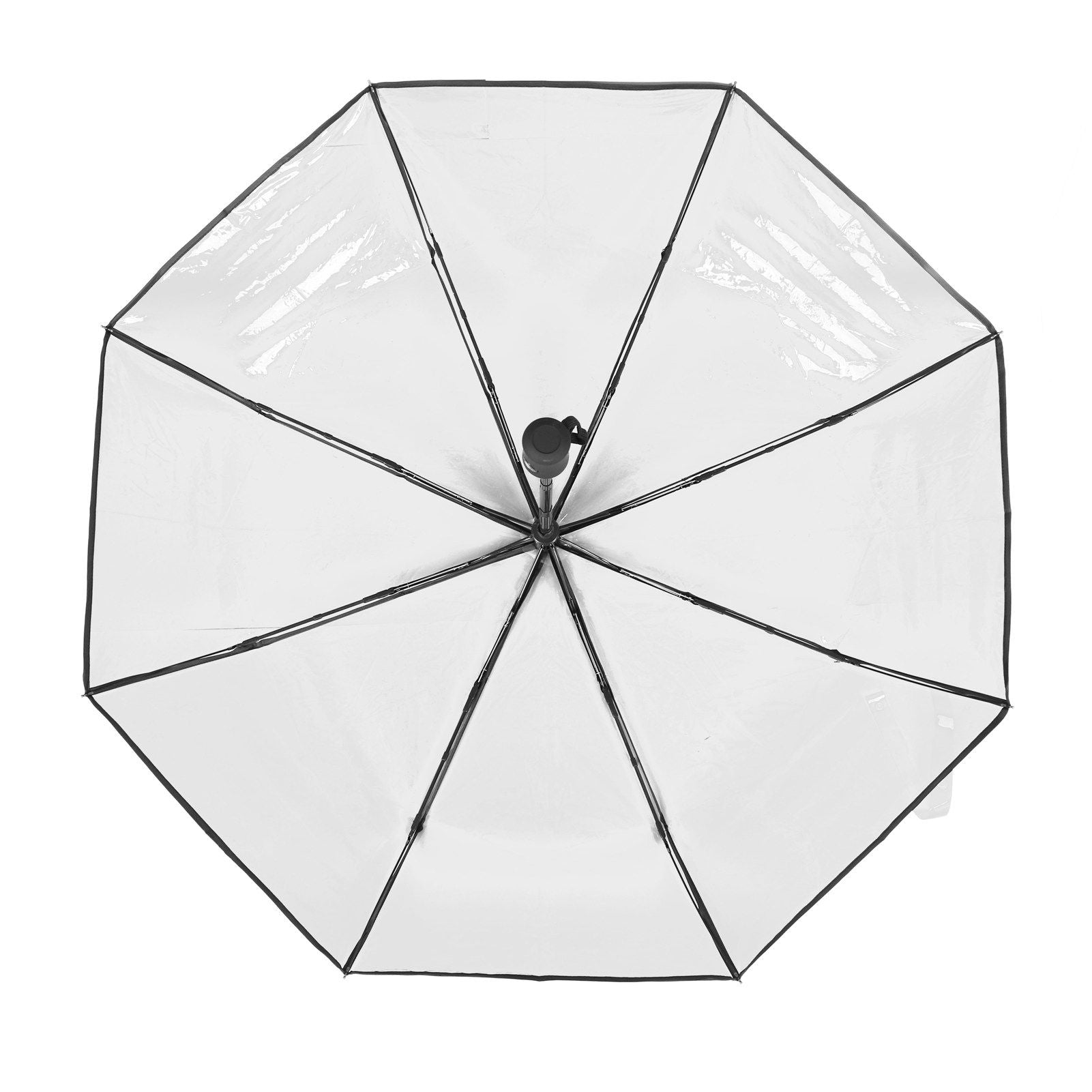 Compact Umbrella Black Transparent Automatic Design Sturdy Structure Travel Umbrella for Backpack Outing V1294-YM0521-3117230078211
