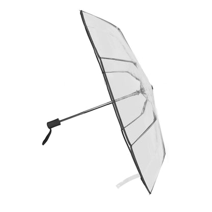 Compact Umbrella Black Transparent Automatic Design Sturdy Structure Travel Umbrella for Backpack Outing V1294-YM0521-3117230078211