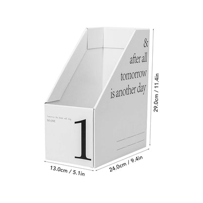 Vertical File Folder Bin Paper Number Marking Slim Desk Storage Organizer for Books Notebooks Magazines V1294-YM0521-3117230081011