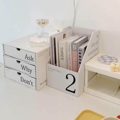 Vertical File Folder Bin Paper Number Marking Slim Desk Storage Organizer for Books Notebooks Magazines V1294-YM0521-3117230081011