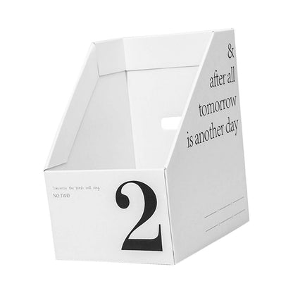 Vertical File Folder Bin Paper Number Marking Slim Desk Storage Organizer for Books Notebooks Magazines V1294-YM0521-3117230081012