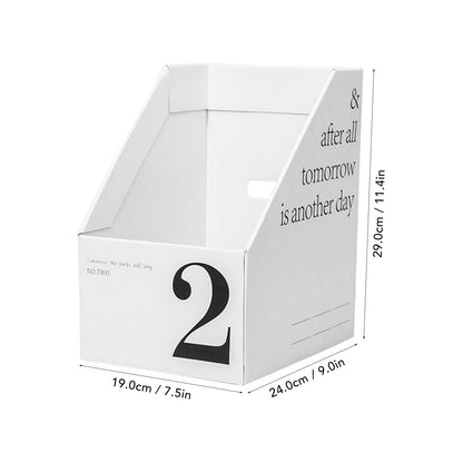 Vertical File Folder Bin Paper Number Marking Slim Desk Storage Organizer for Books Notebooks Magazines V1294-YM0521-3117230081012