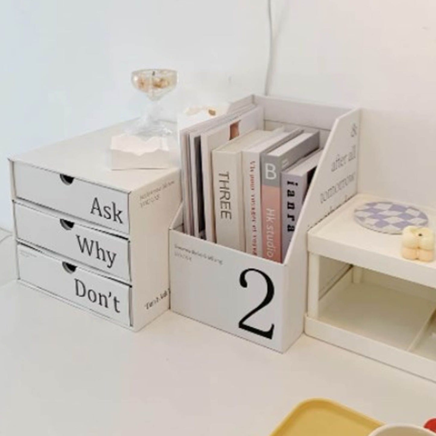 Vertical File Folder Bin Paper Number Marking Slim Desk Storage Organizer for Books Notebooks Magazines V1294-YM0521-3117230081012