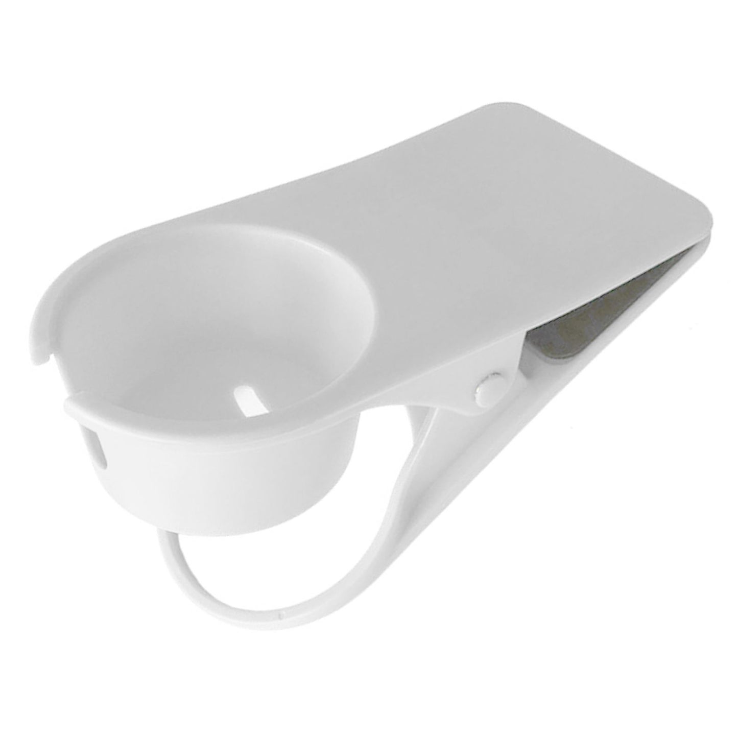 Desk Cup Holder Clip Space Saving Large Multifunctional Table Clamp Mug Stand for Beverage Bottle White V1294-YM0521-3117230081111