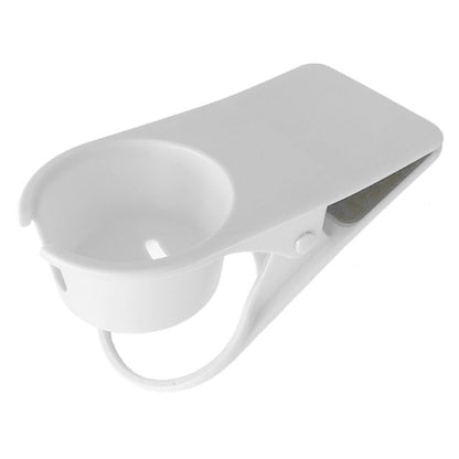 Desk Cup Holder Clip Space Saving Large Multifunctional Table Clamp Mug Stand for Beverage Bottle White V1294-YM0521-3117230081111