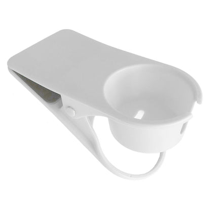 Desk Cup Holder Clip Space Saving Large Multifunctional Table Clamp Mug Stand for Beverage Bottle White V1294-YM0521-3117230081111