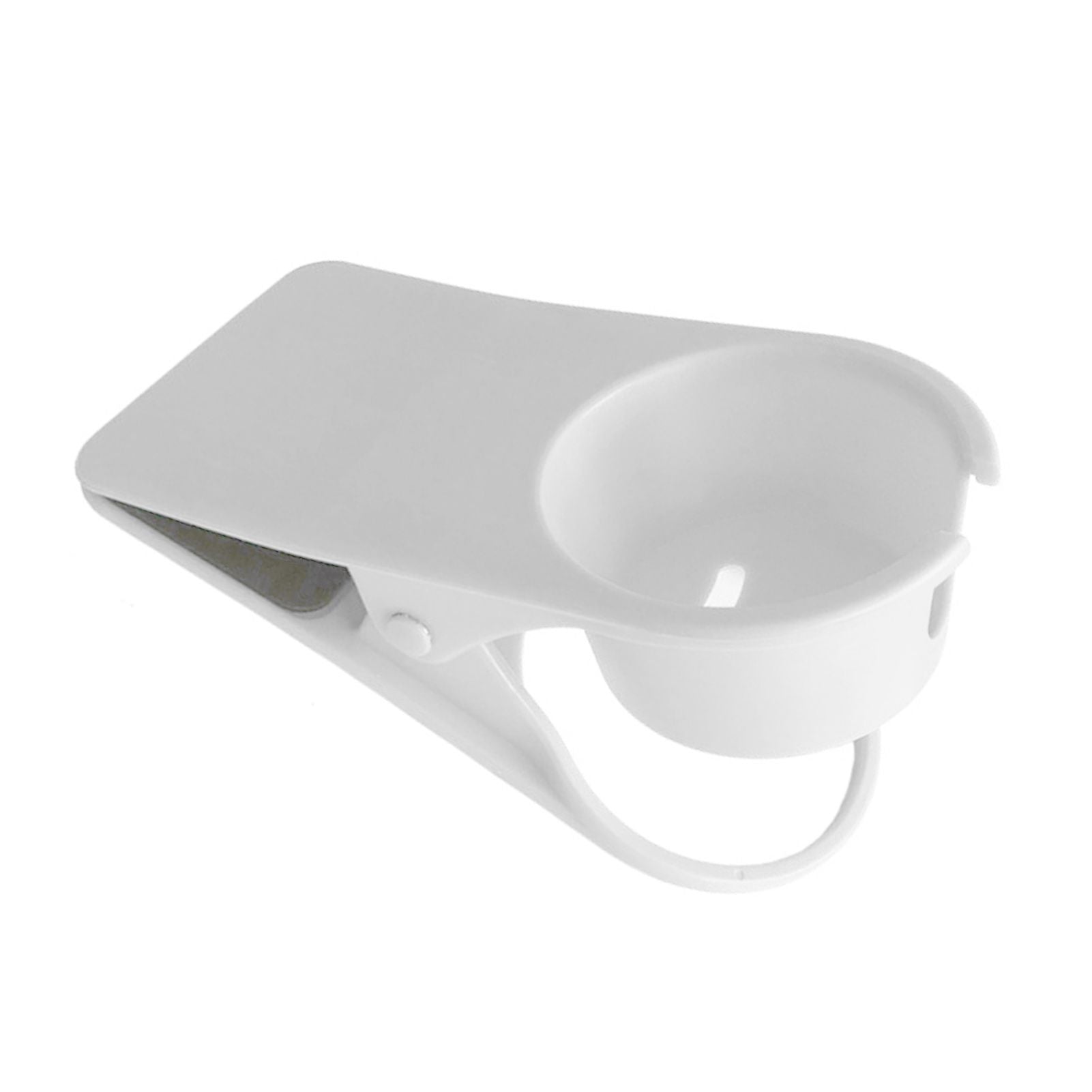 Desk Cup Holder Clip Space Saving Large Multifunctional Table Clamp Mug Stand for Beverage Bottle White V1294-YM0521-3117230081111