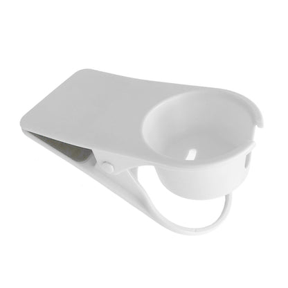 Desk Cup Holder Clip Space Saving Large Multifunctional Table Clamp Mug Stand for Beverage Bottle White V1294-YM0521-3117230081111