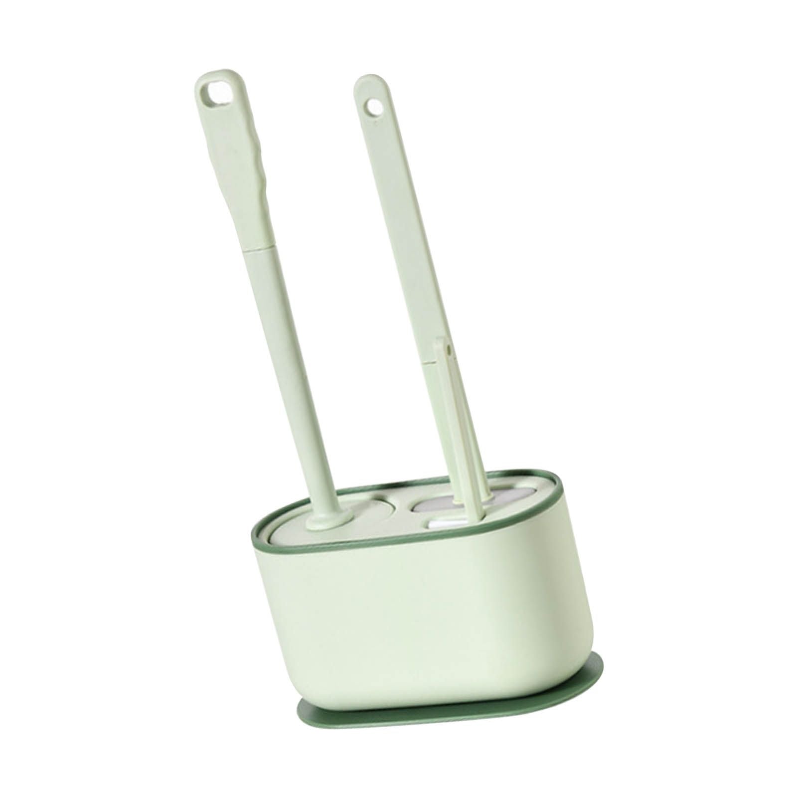 Long Handle Toilet Brush Set Deep Cleansing Multifunctional Hanging Toilet Brush Set for Bathroom Green V1294-YM0521-3117230081412