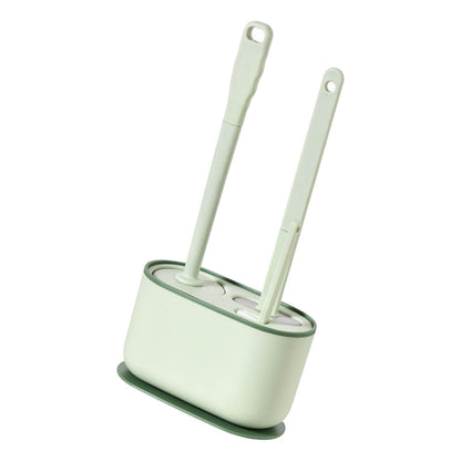Long Handle Toilet Brush Set Deep Cleansing Multifunctional Hanging Toilet Brush Set for Bathroom Green V1294-YM0521-3117230081412