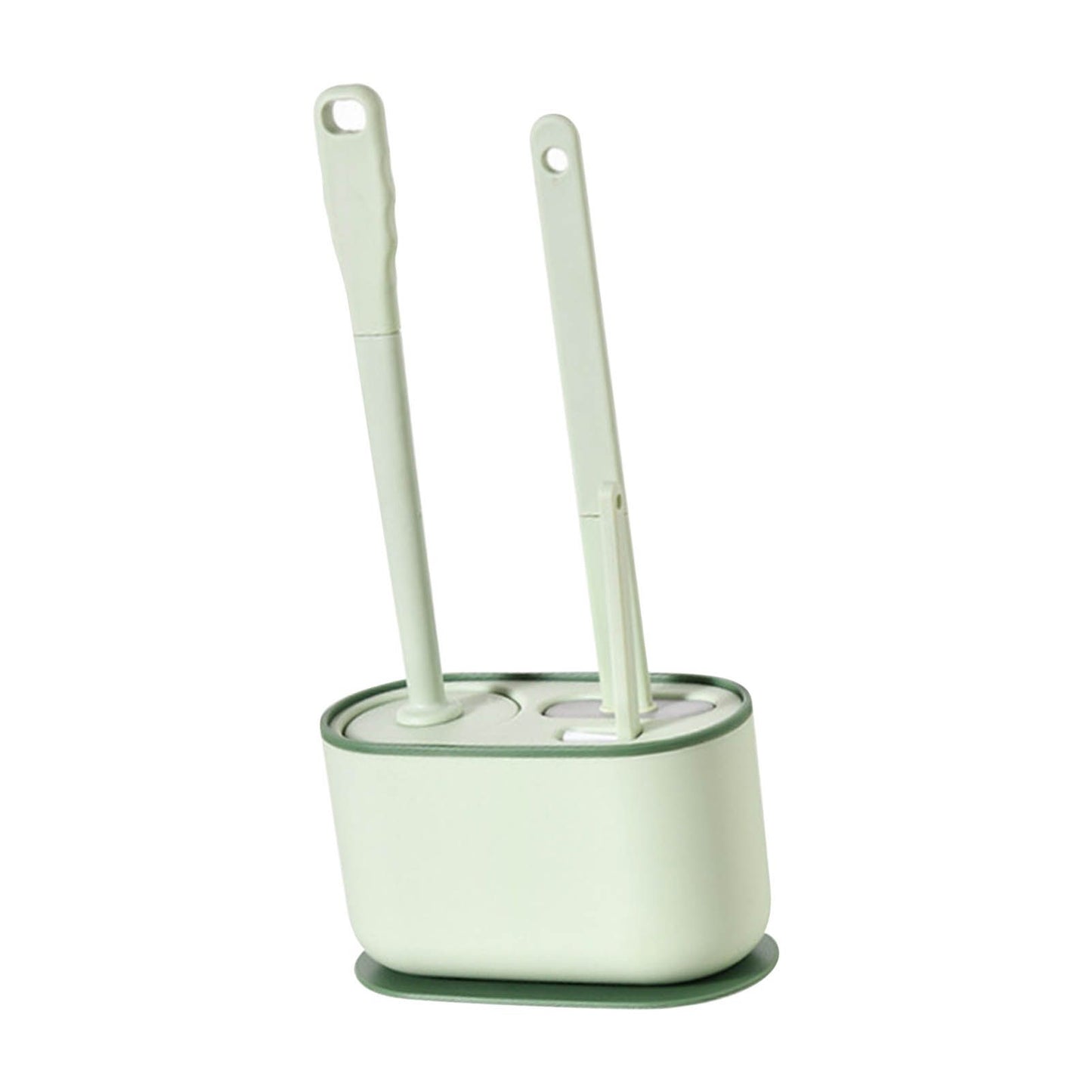 Long Handle Toilet Brush Set Deep Cleansing Multifunctional Hanging Toilet Brush Set for Bathroom Green V1294-YM0521-3117230081412