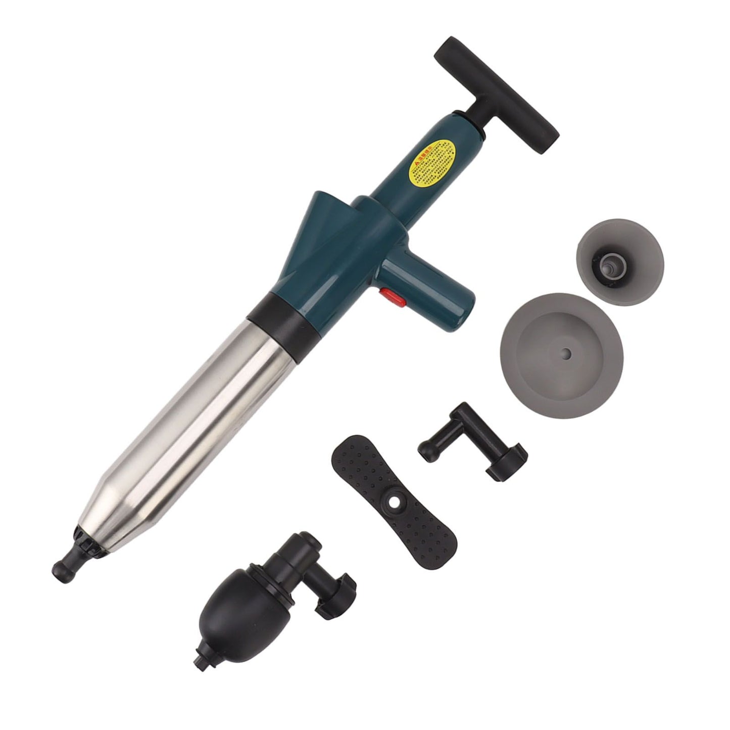 Toilet Plunger Kit High Pressure Fast Efficient Manual Drain Plumb Plunger for Bathroom Kitchen Floor Drain V1294-YM0521-3117230081911