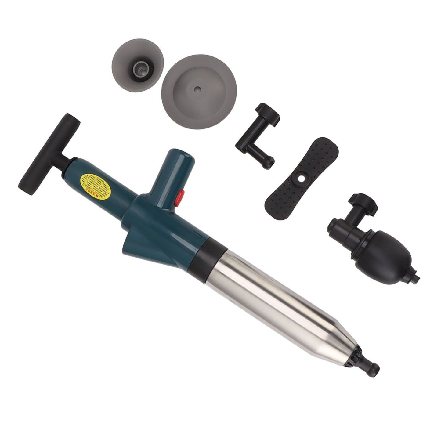 Toilet Plunger Kit High Pressure Fast Efficient Manual Drain Plumb Plunger for Bathroom Kitchen Floor Drain V1294-YM0521-3117230081911