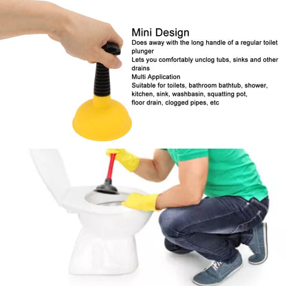 Mini Plunger Powerful Slip Proof Handle Efficient Small Drain Plunger for Toilet Bathtub Sink Type 2 V1294-YM0521-3117230082512