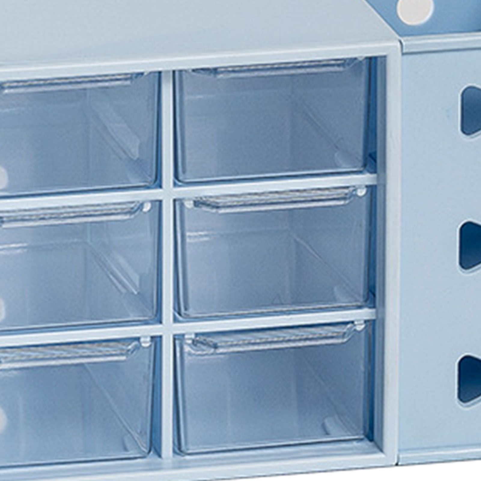 Pen Desk Shelf Dustproof 6 Drawers Pen Organization Storage Shelf for Students Office People Blue V1294-YM0521-3117230083313