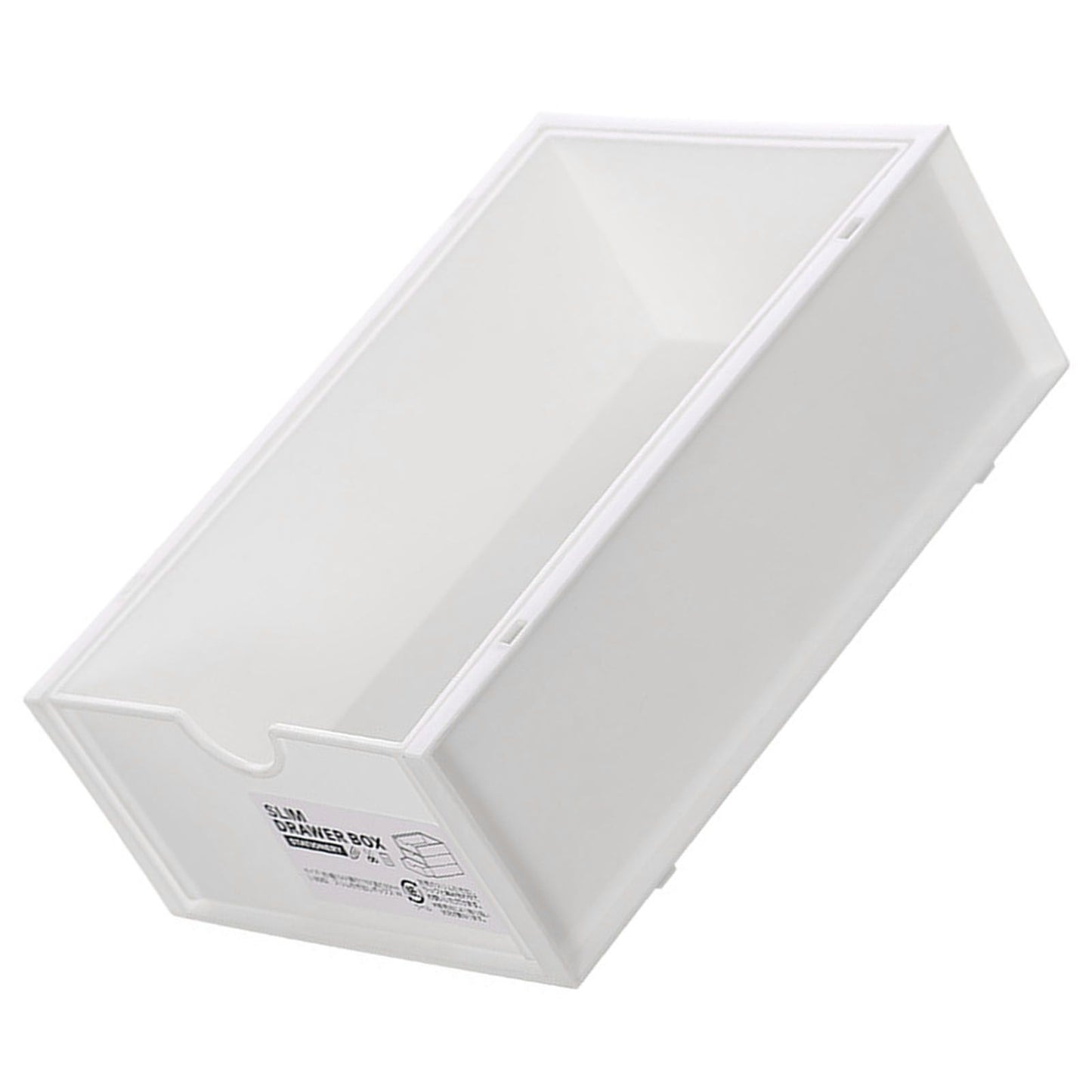 Desktop Storage Box Plastic Desk Makeup Organizer Stationery Supplies Storage Box with Drawer White V1294-YM0521-3117230083411