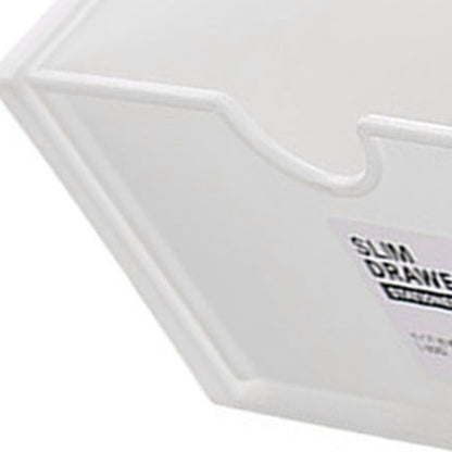 Desktop Storage Box Plastic Desk Makeup Organizer Stationery Supplies Storage Box with Drawer White V1294-YM0521-3117230083411