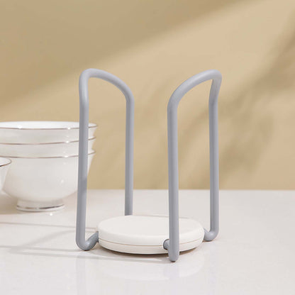Bowl Organizer Multiple Functional Retractable Dish Drying Rack for Kitchen Counter Grey and White V1294-YM0521-3117230083512