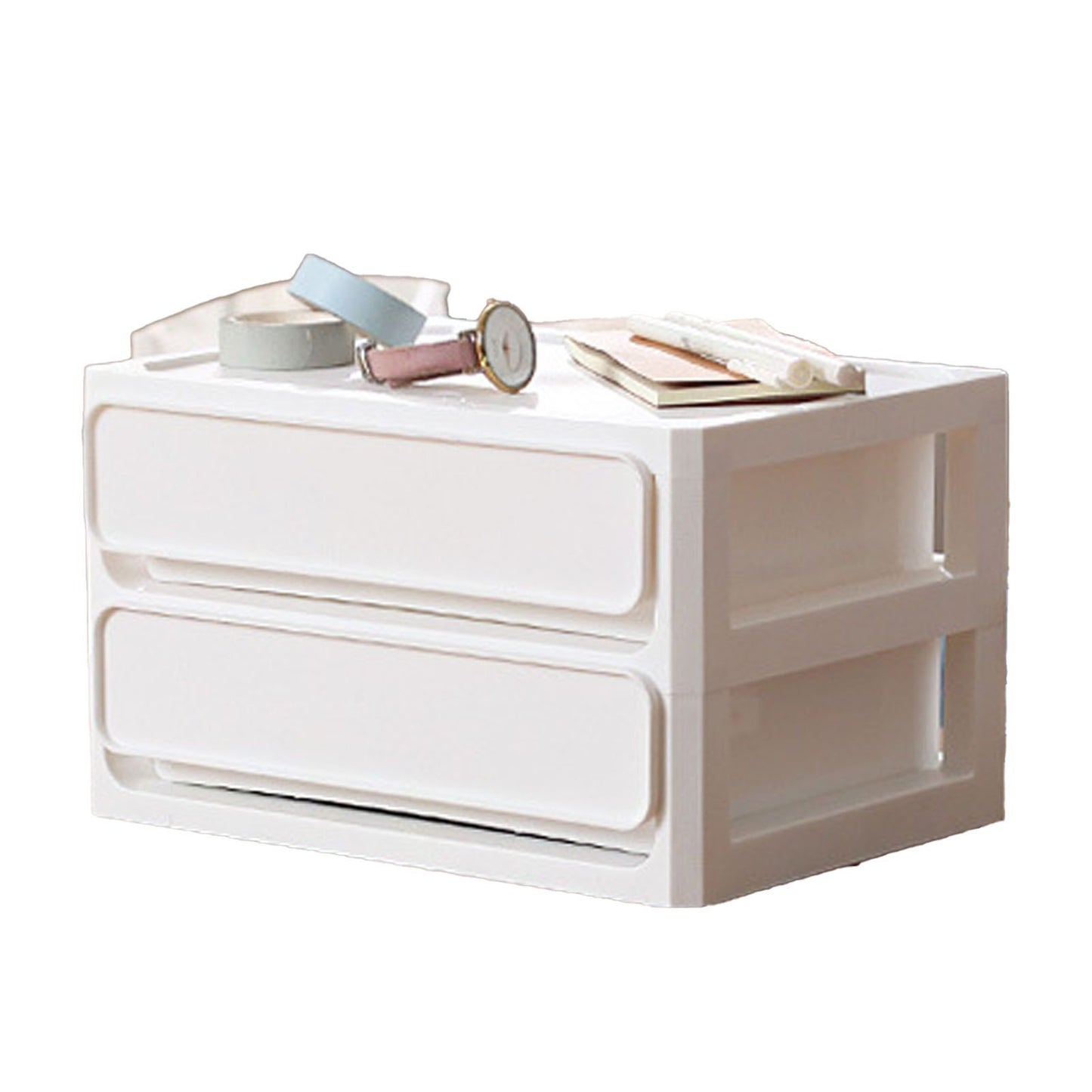 Storage Drawer Multi Layers Stackable Dustproof Desktop Storage Box Organizer for Student Dormitory Home V1294-YM0521-3117230084711