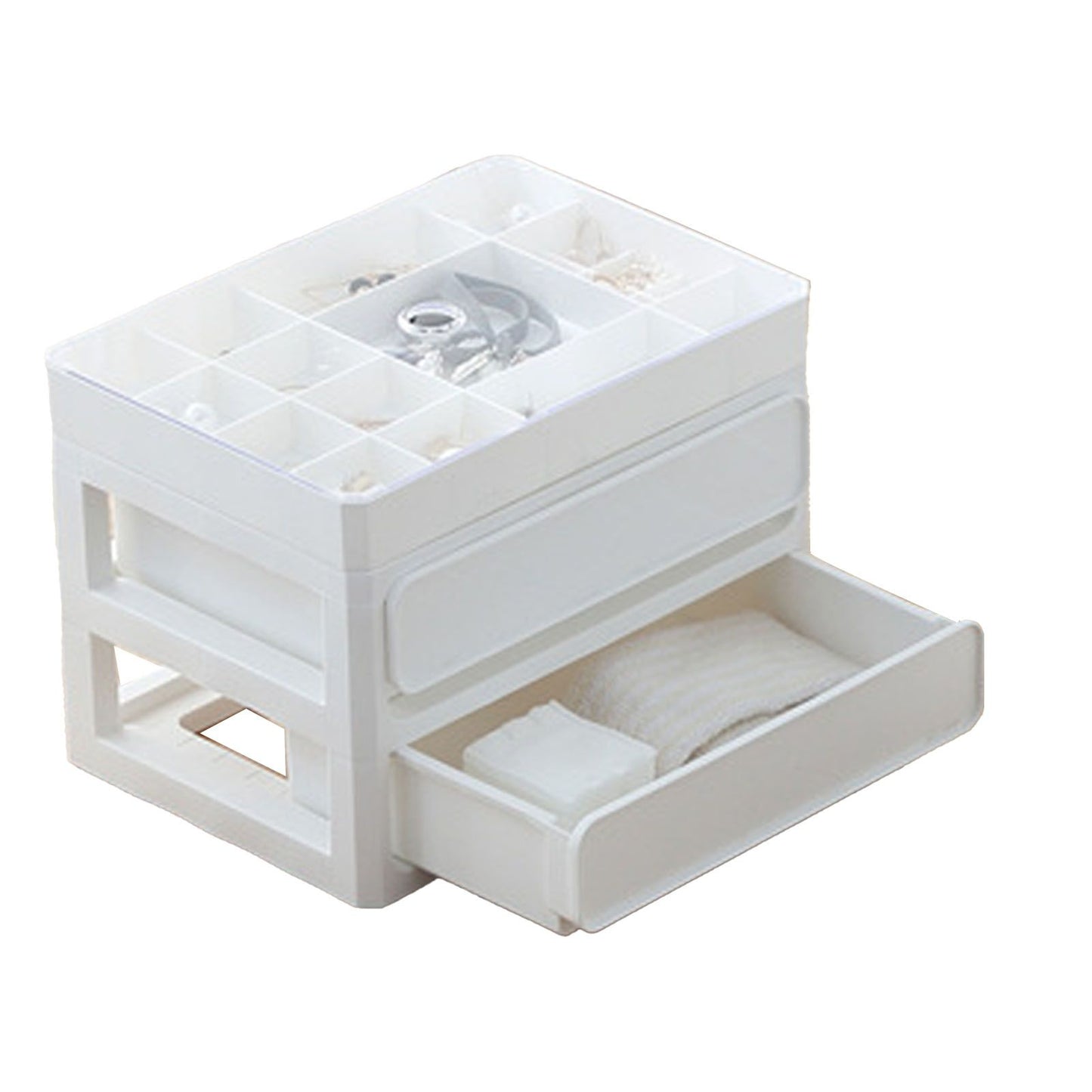Storage Drawer Multi Layers Stackable Dustproof Desktop Storage Box Organizer for Student Dormitory Home V1294-YM0521-3117230084711
