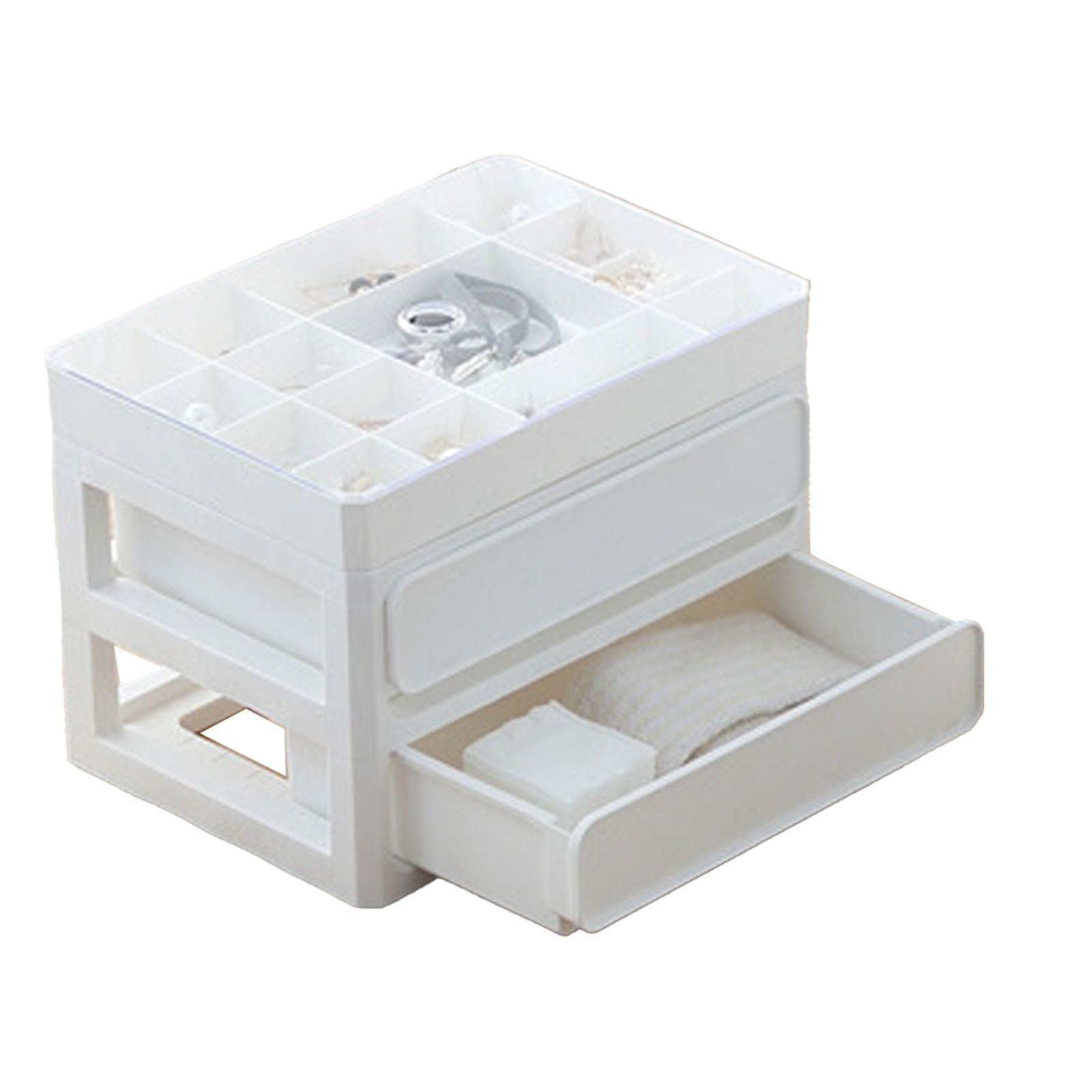 Storage Drawer Multi Layers Stackable Dustproof Desktop Storage Box Organizer for Student Dormitory Home V1294-YM0521-3117230084711