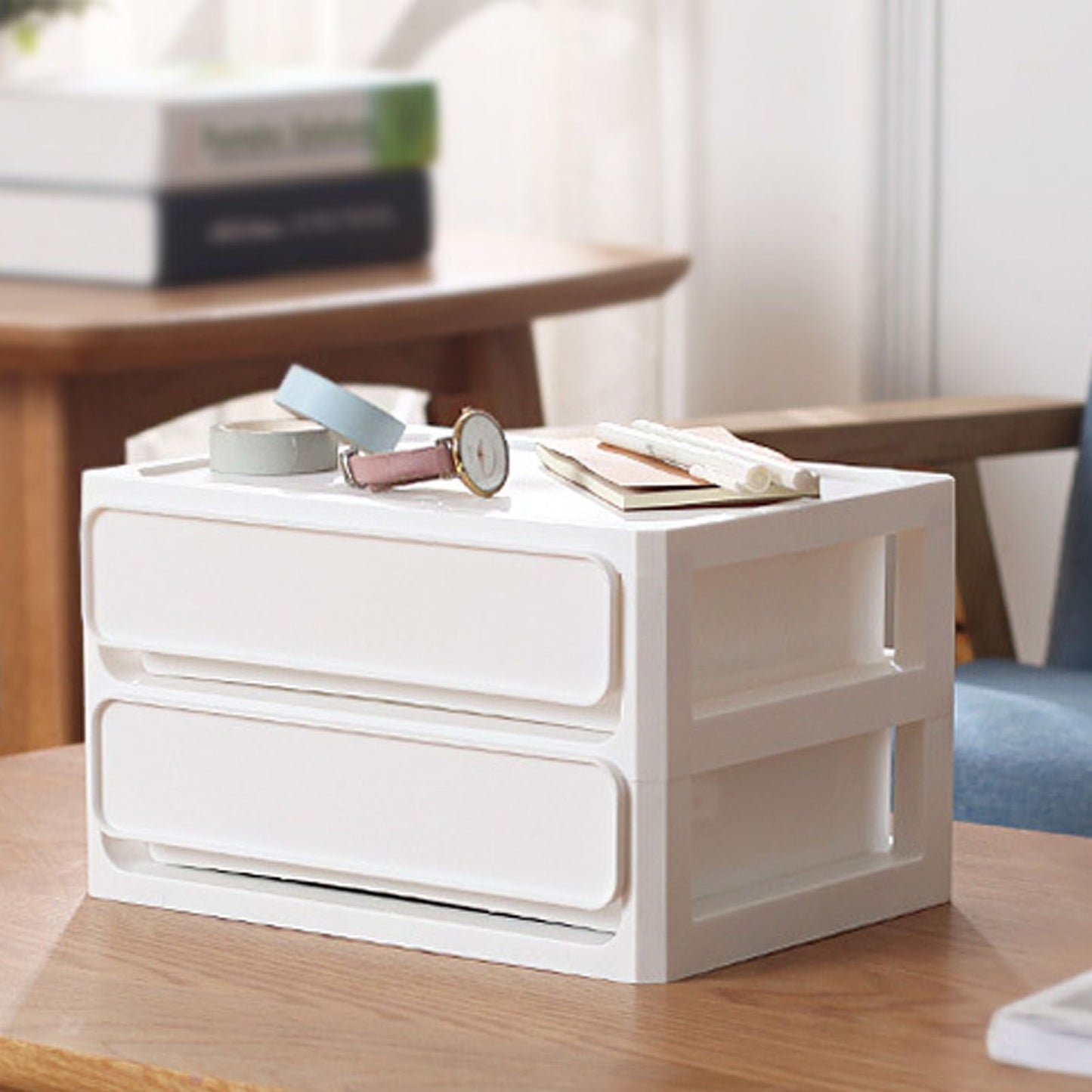 Storage Drawer Multi Layers Stackable Dustproof Desktop Storage Box Organizer for Student Dormitory Home V1294-YM0521-3117230084711