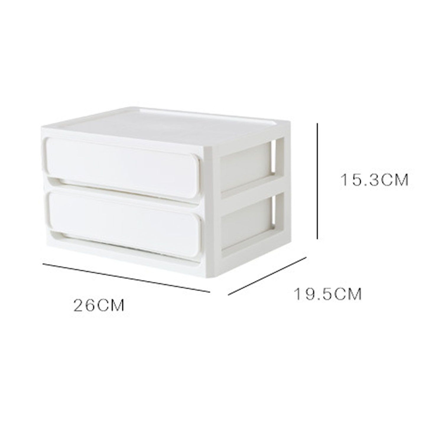 Storage Drawer Multi Layers Stackable Dustproof Desktop Storage Box Organizer for Student Dormitory Home V1294-YM0521-3117230084711