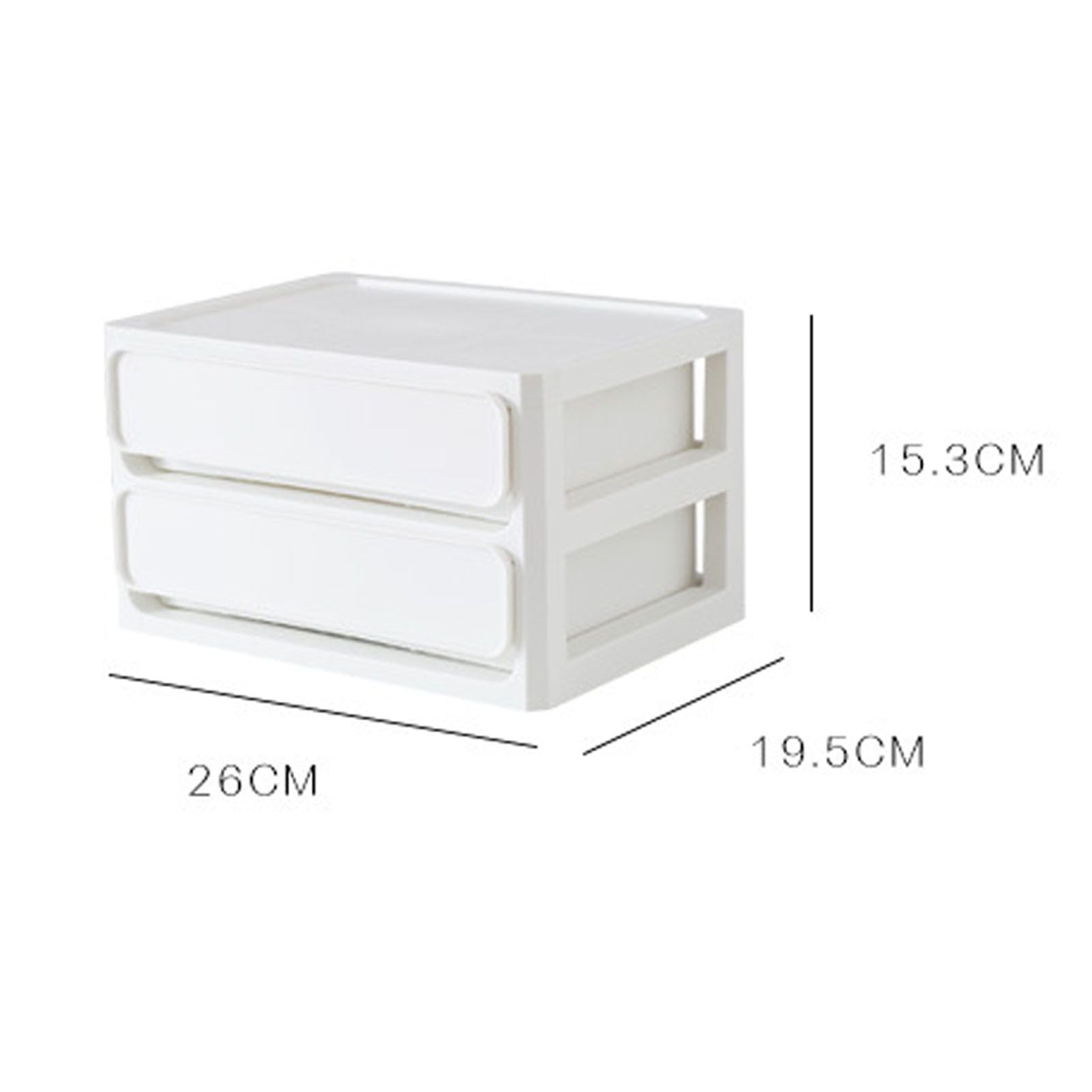 Storage Drawer Multi Layers Stackable Dustproof Desktop Storage Box Organizer for Student Dormitory Home V1294-YM0521-3117230084711