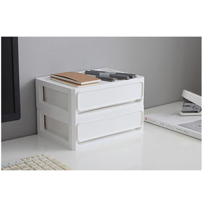Storage Drawer Multi Layers Stackable Dustproof Desktop Storage Box Organizer for Student Dormitory Home V1294-YM0521-3117230084711