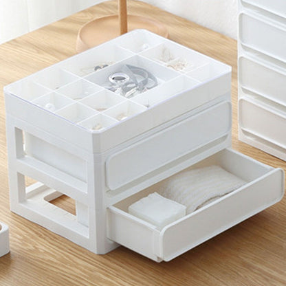 Storage Drawer Multi Layers Stackable Dustproof Desktop Storage Box Organizer for Student Dormitory Home V1294-YM0521-3117230084711