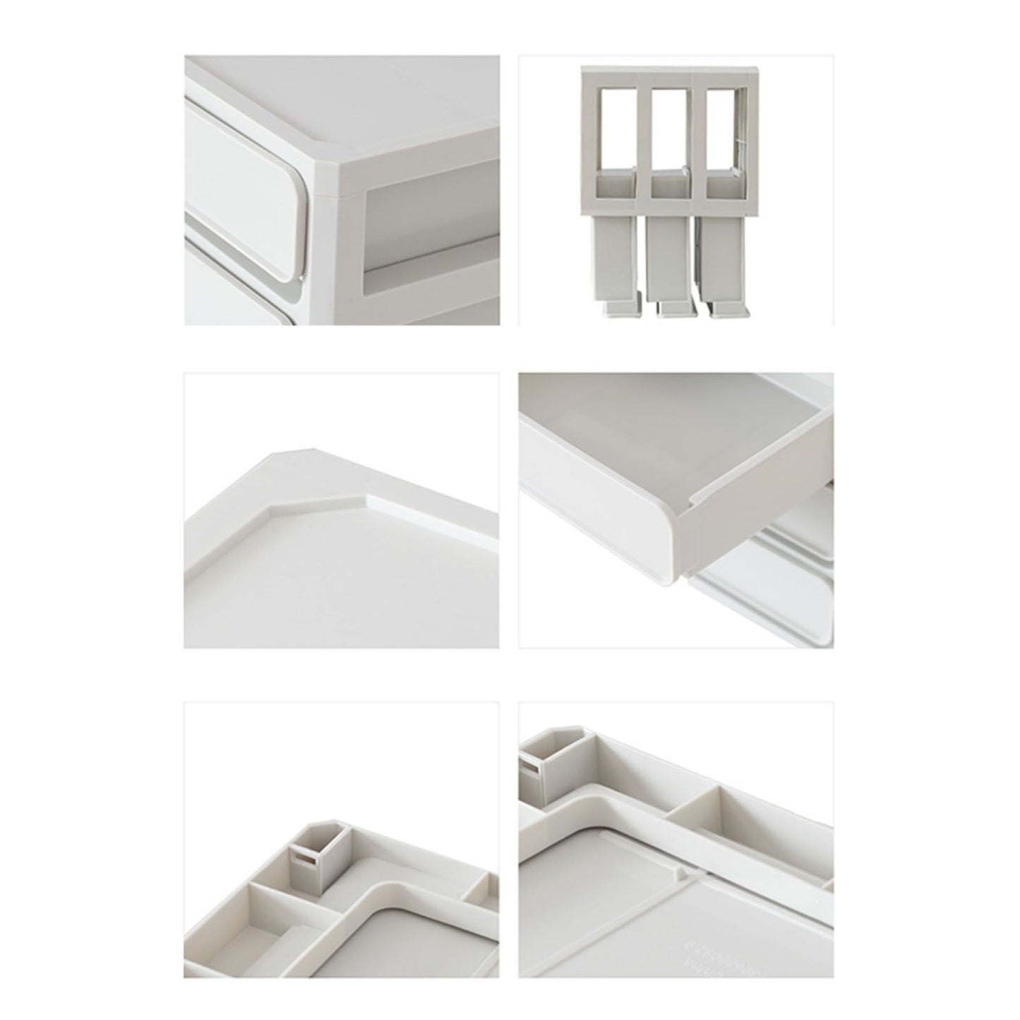 Storage Drawer Multi Layers Stackable Dustproof Desktop Storage Box Organizer for Student Dormitory Home V1294-YM0521-3117230084711