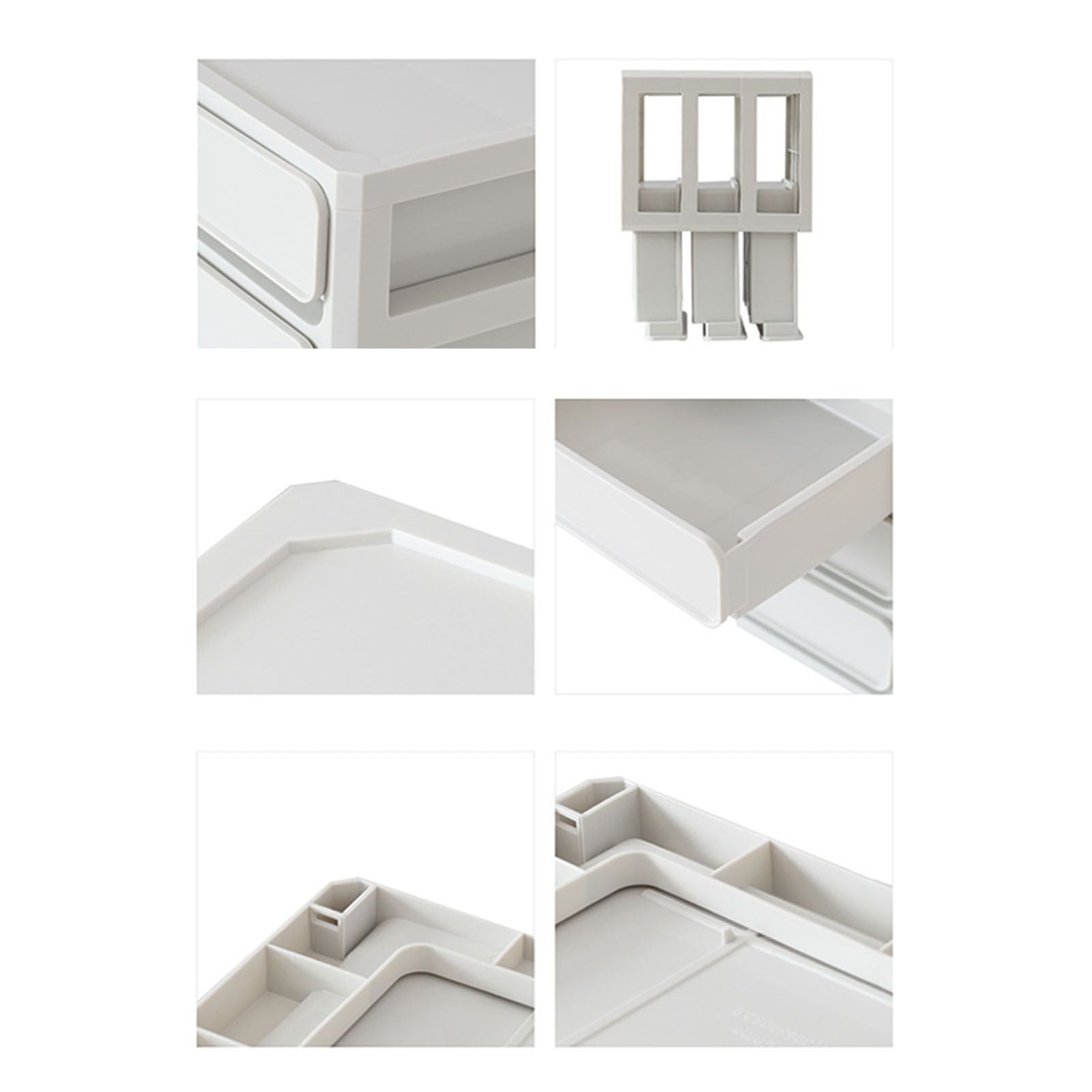 Storage Drawer Multi Layers Stackable Dustproof Desktop Storage Box Organizer for Student Dormitory Home V1294-YM0521-3117230084711