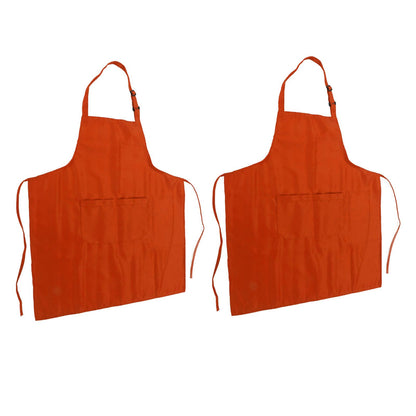 Cooking Apron Waterproof Adjustable Neck Strap Breathable Soft Kitchen Bib Apron with Pocket for Barbecue V1294-YM0521-3117230084813