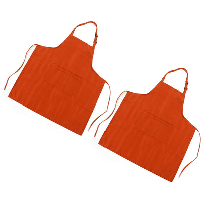 Cooking Apron Waterproof Adjustable Neck Strap Breathable Soft Kitchen Bib Apron with Pocket for Barbecue V1294-YM0521-3117230084813