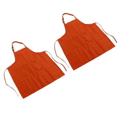 Cooking Apron Waterproof Adjustable Neck Strap Breathable Soft Kitchen Bib Apron with Pocket for Barbecue V1294-YM0521-3117230084813