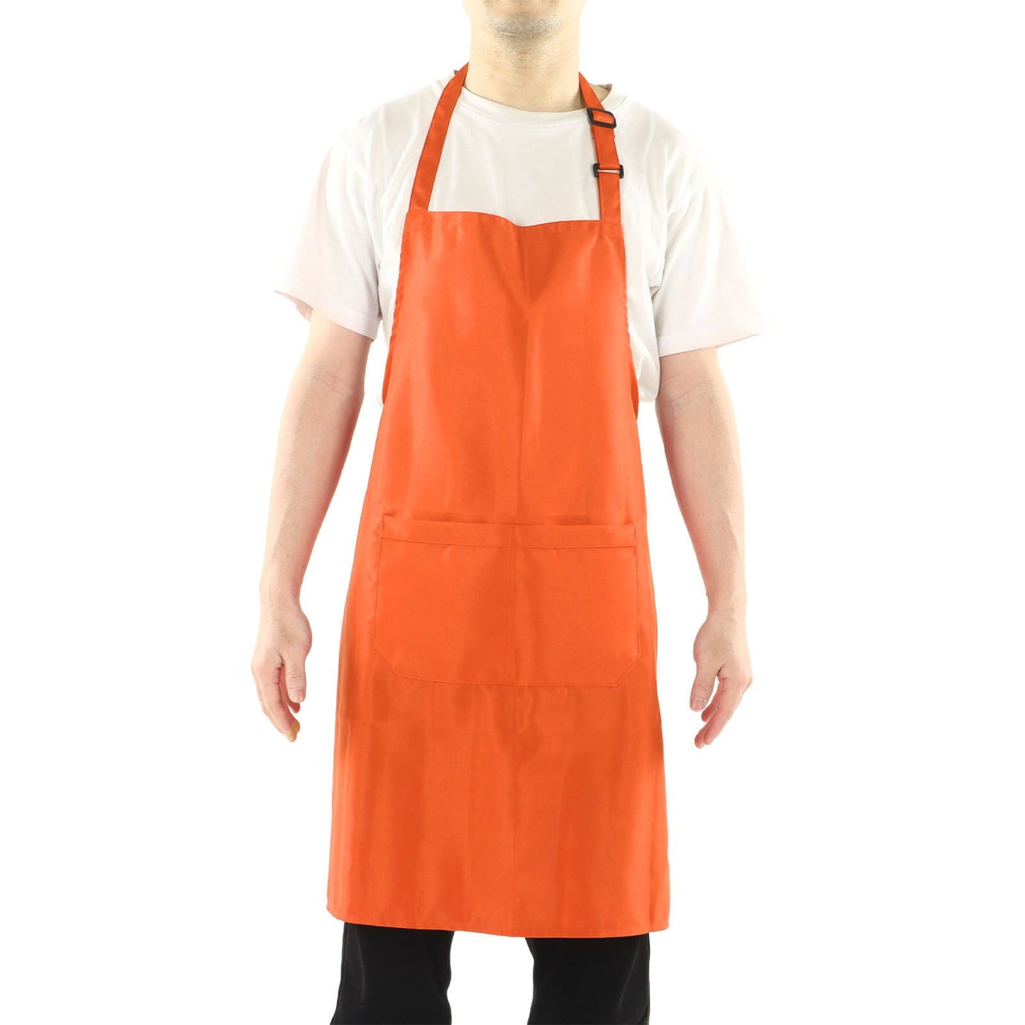 Cooking Apron Waterproof Adjustable Neck Strap Breathable Soft Kitchen Bib Apron with Pocket for Barbecue V1294-YM0521-3117230084813